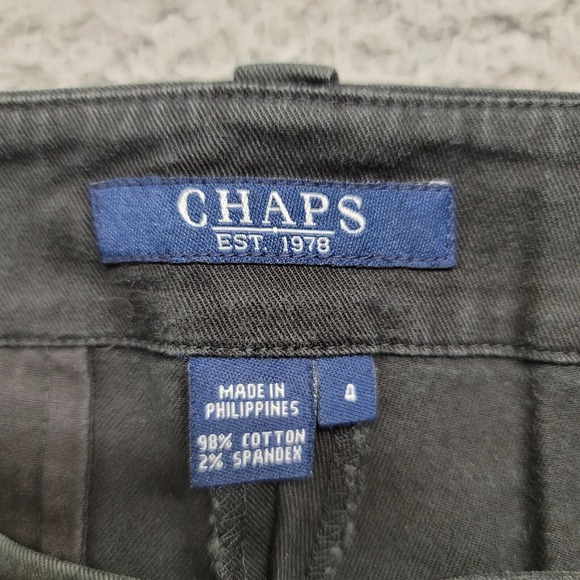 Chaps Pants Womens 4 Black Straight Dress Slacks Casual Flat Front Pockets Work - Picture 7 of 11